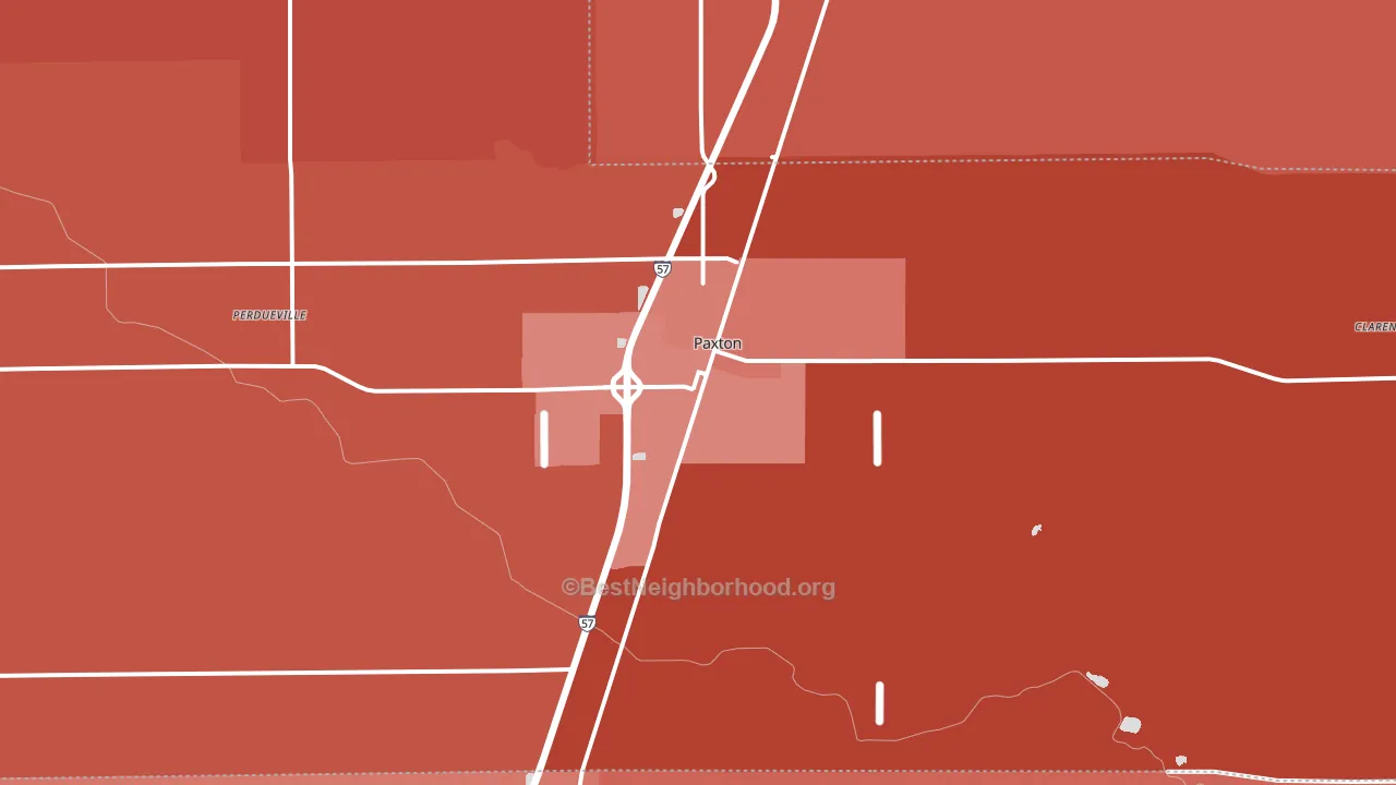 60957, IL block-group political-lean map