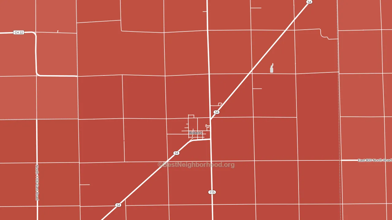 60962, IL block-group political-lean map
