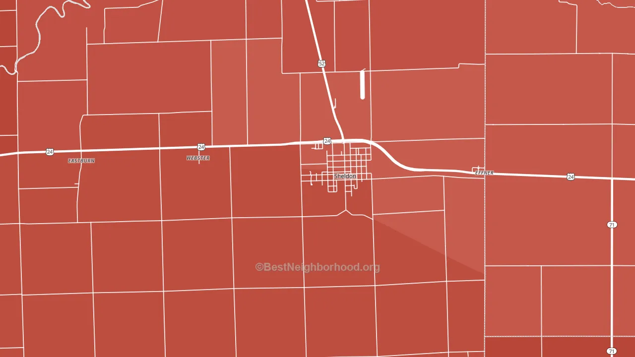 60966, IL block-group political-lean map