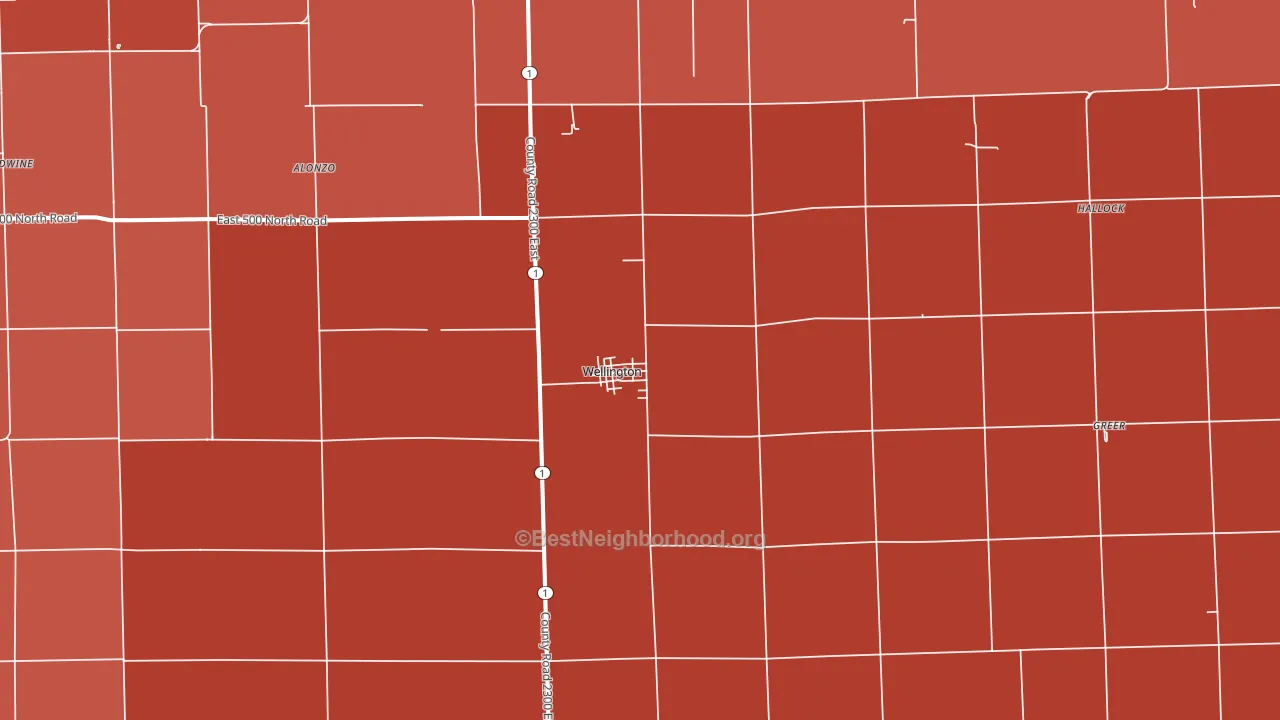60973, IL block-group political-lean map