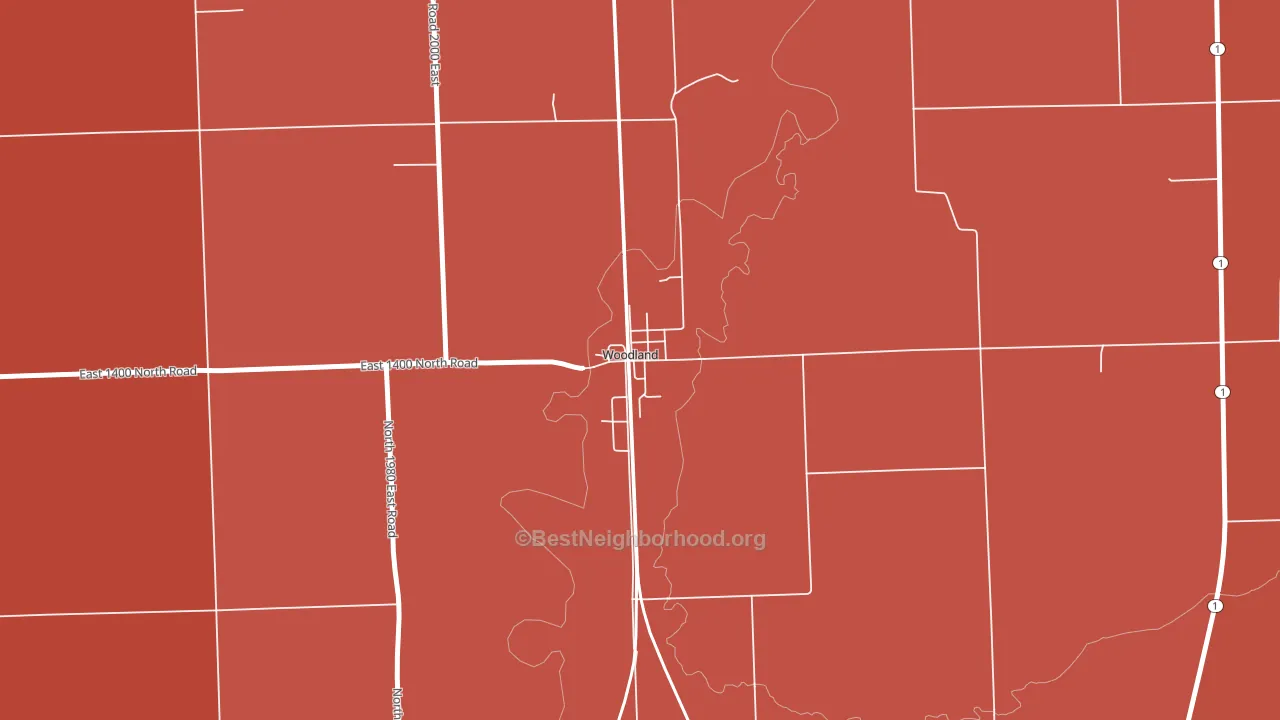 60974, IL block-group political-lean map