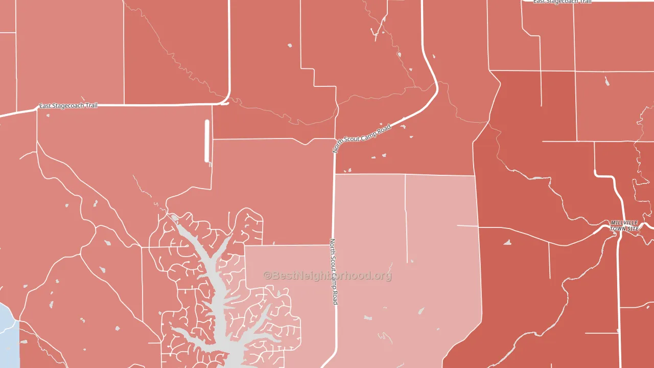 61001, IL block-group political-lean map