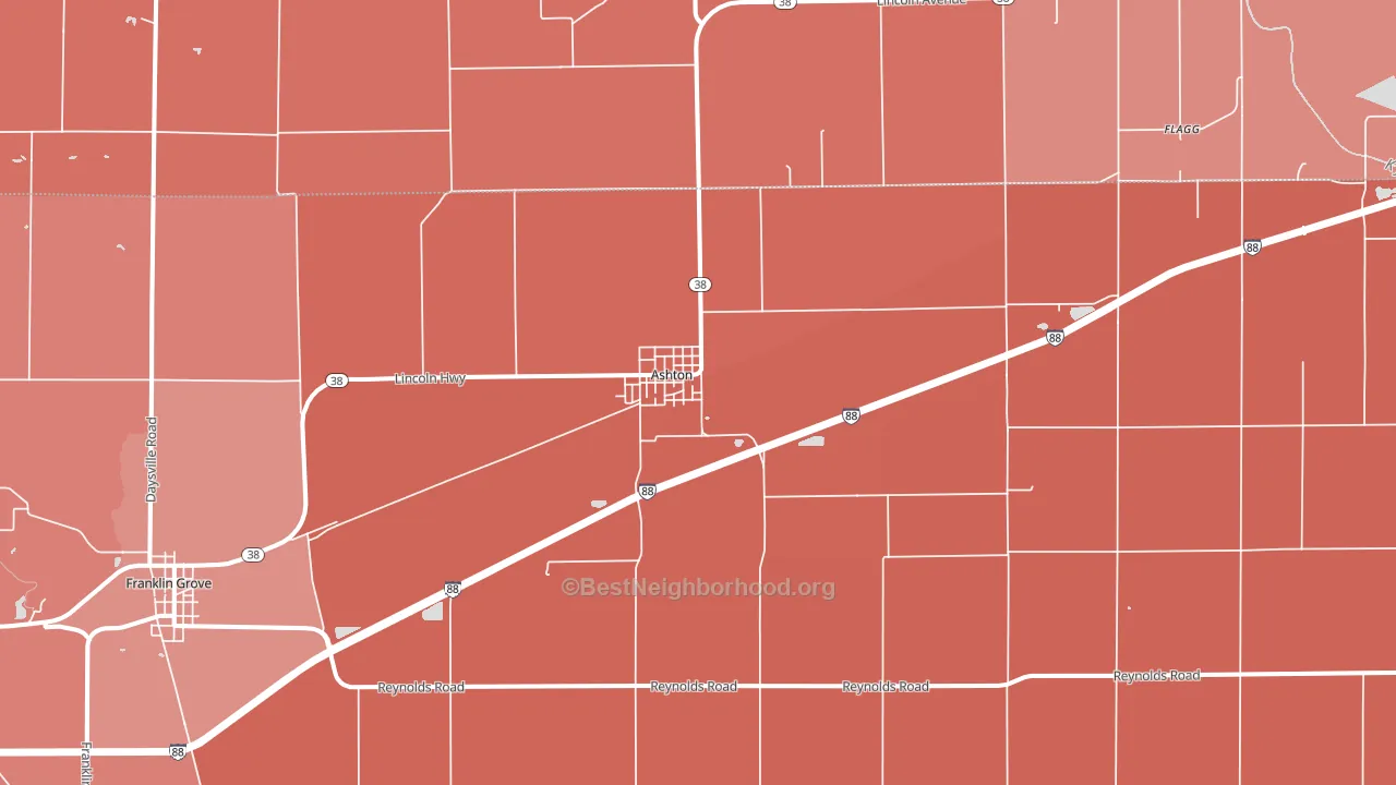 61006, IL block-group political-lean map