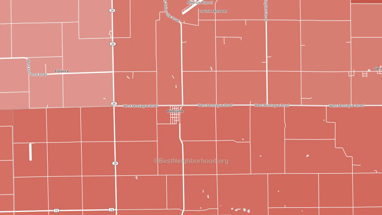 61007, IL block-group political-lean map