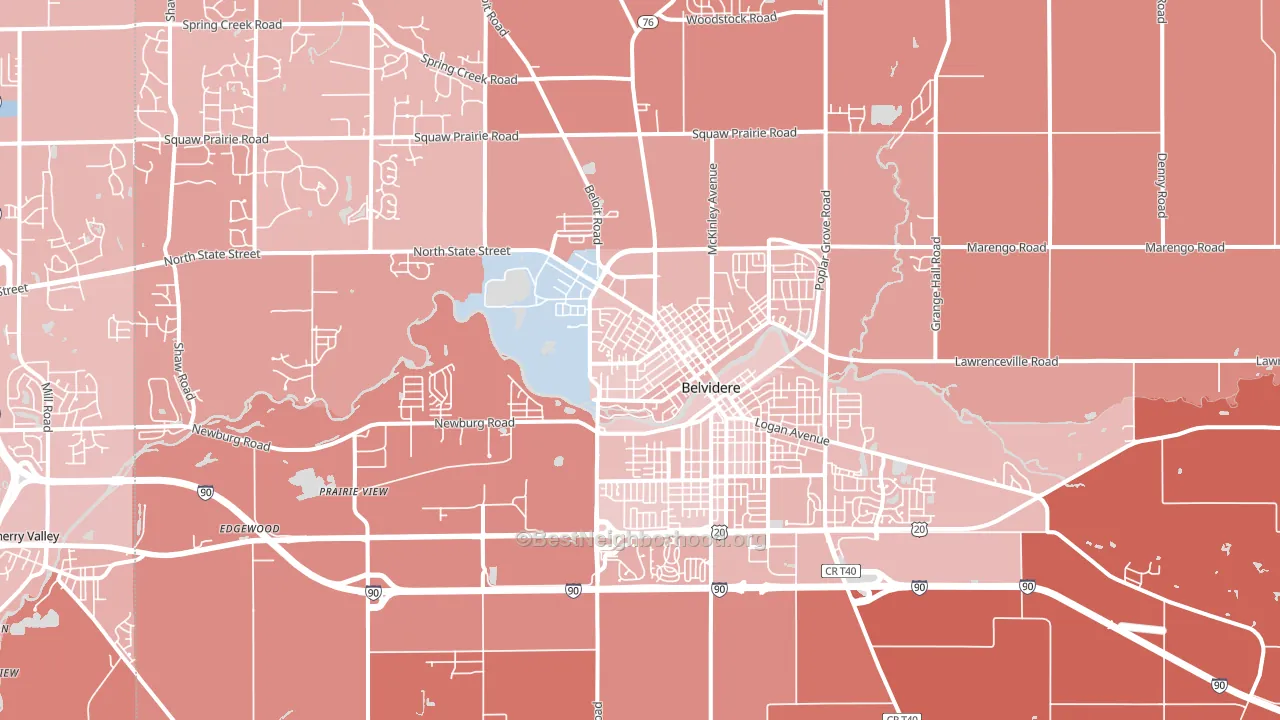 61008, IL block-group political-lean map