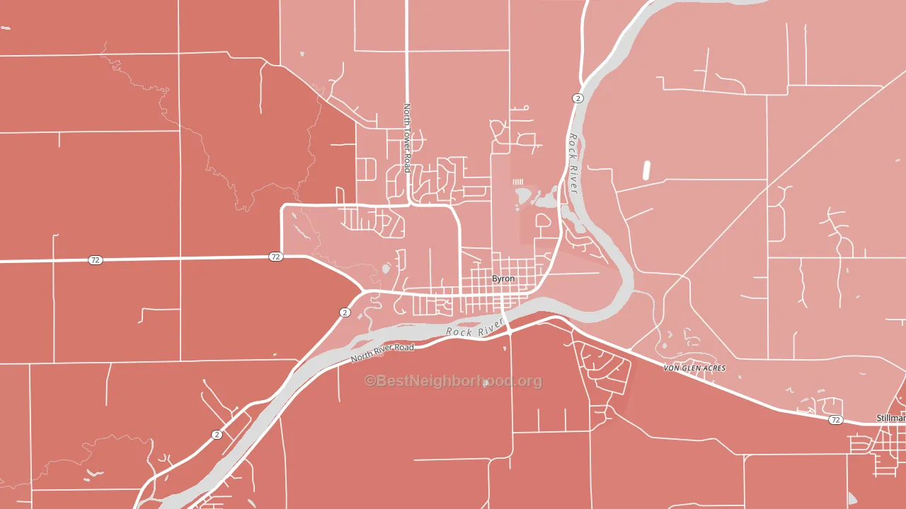 61010, IL block-group political-lean map