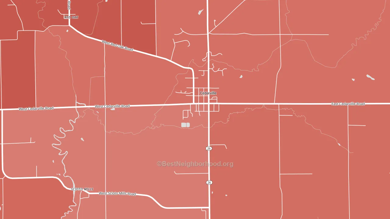 61013, IL block-group political-lean map