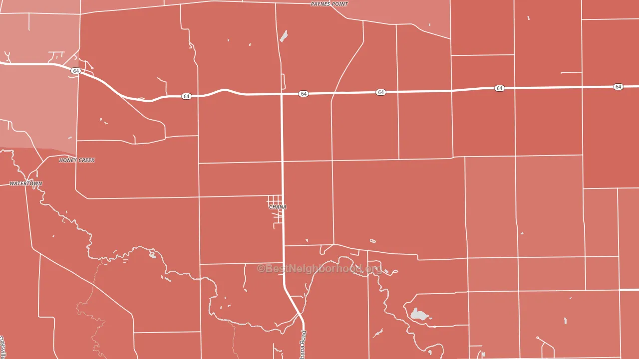 61015, IL block-group political-lean map