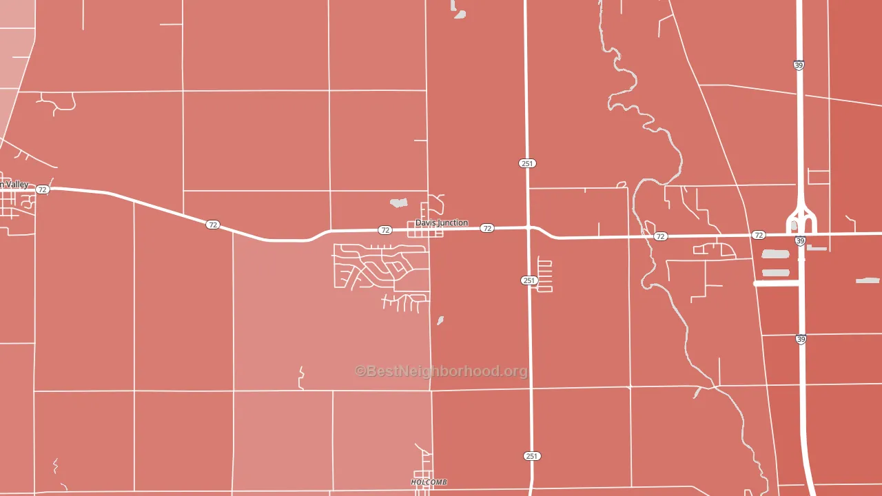 61020, IL block-group political-lean map