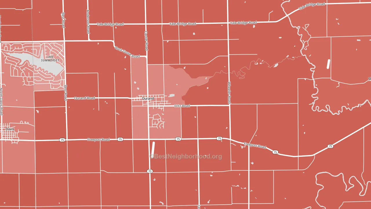 61024, IL block-group political-lean map