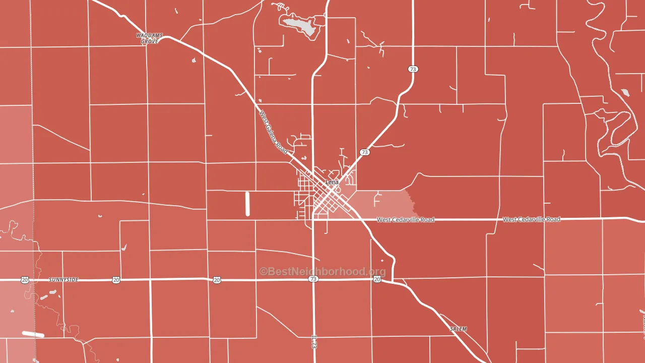 61048, IL block-group political-lean map