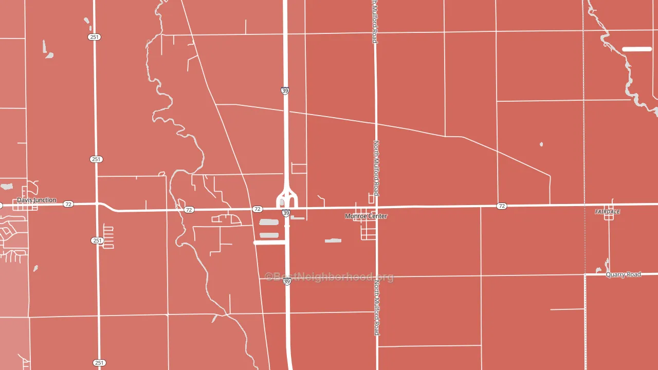 61052, IL block-group political-lean map