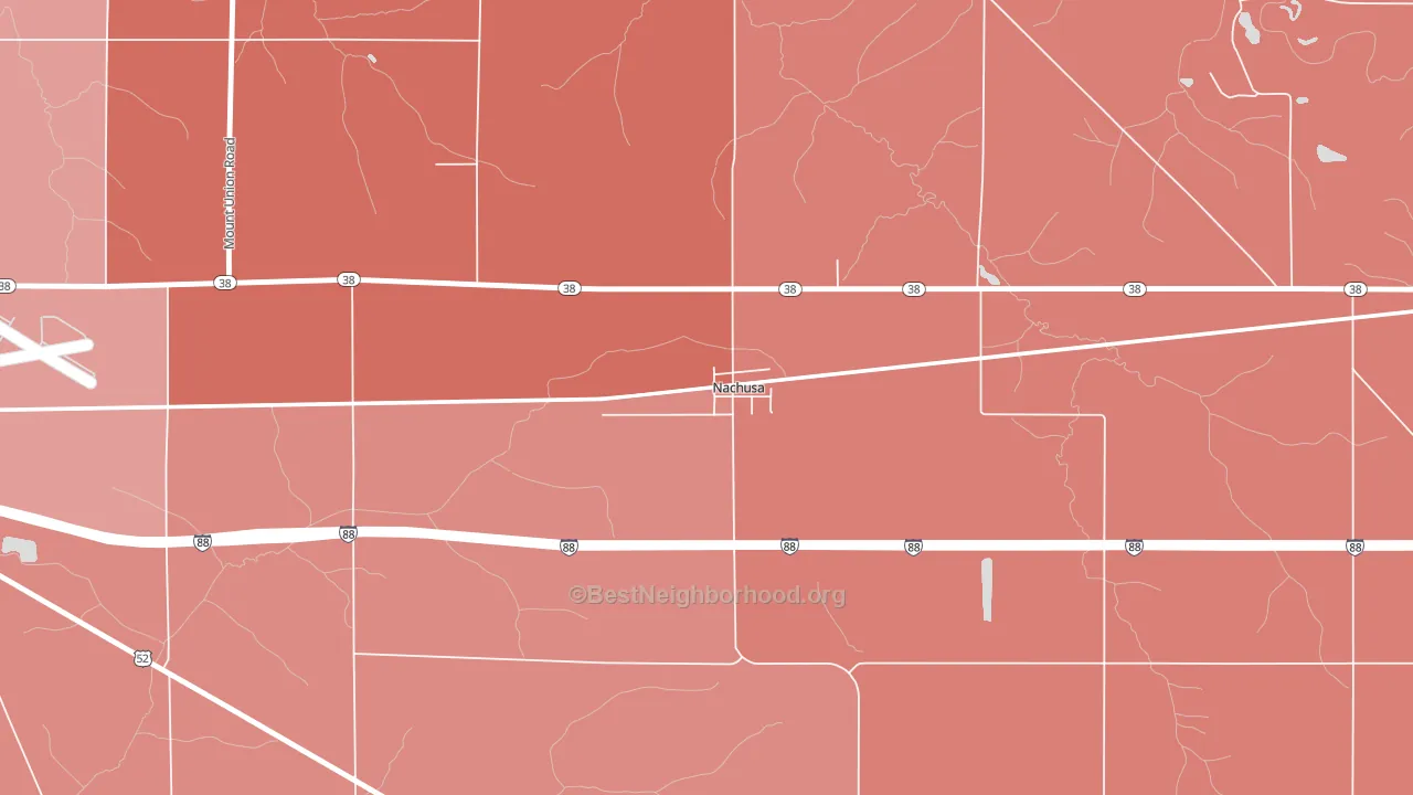 61057, IL block-group political-lean map