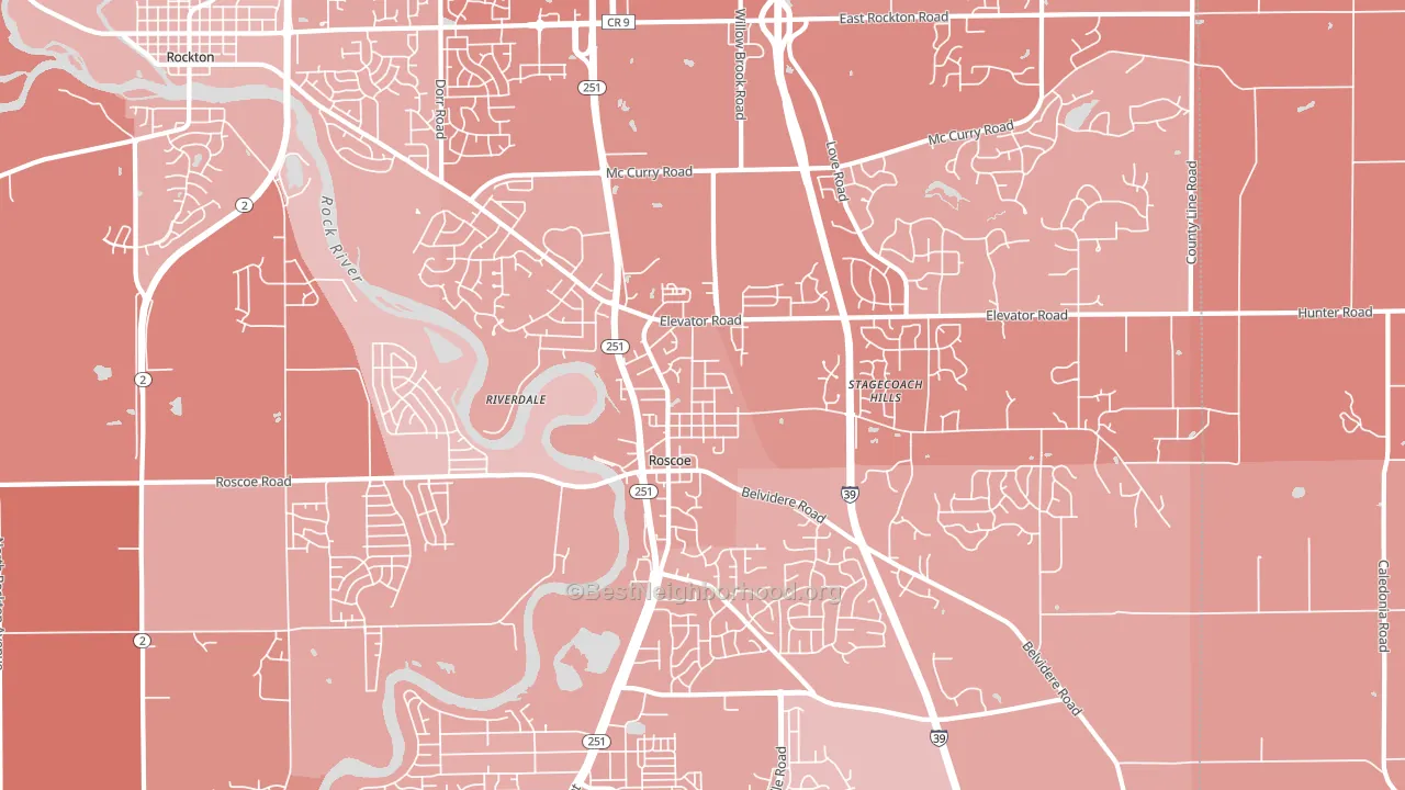 61073, IL block-group political-lean map