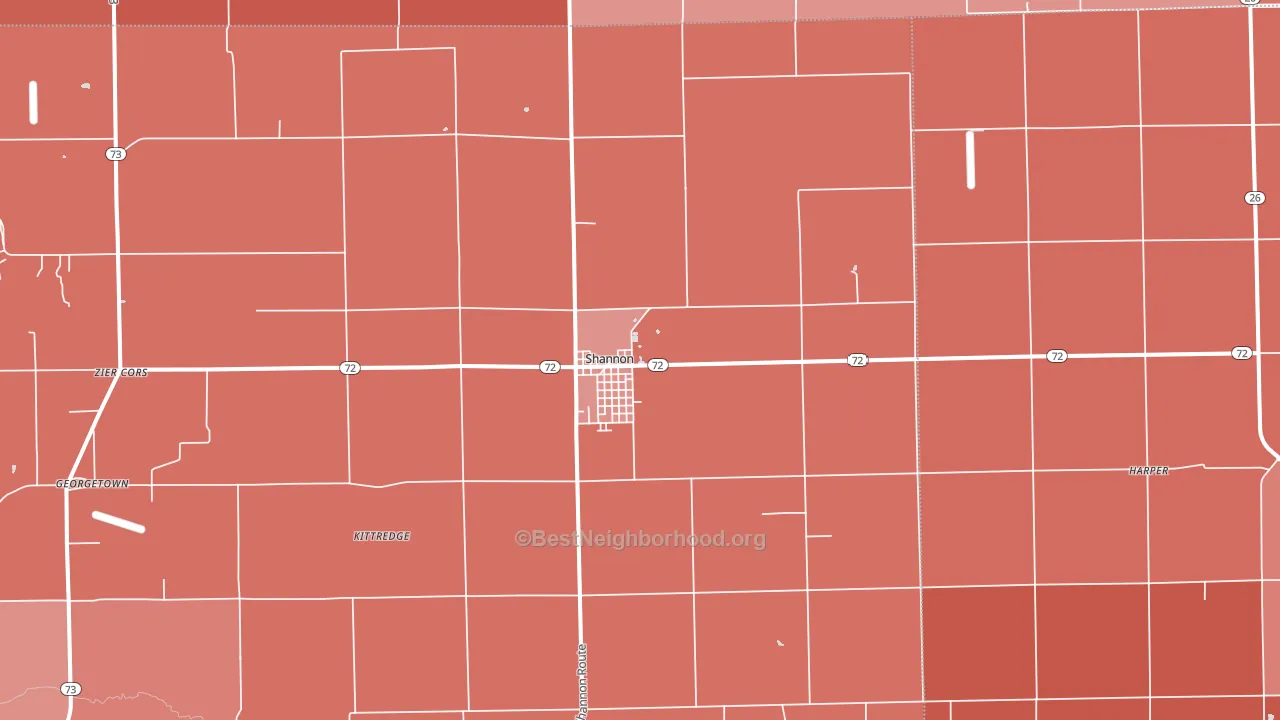 61078, IL block-group political-lean map