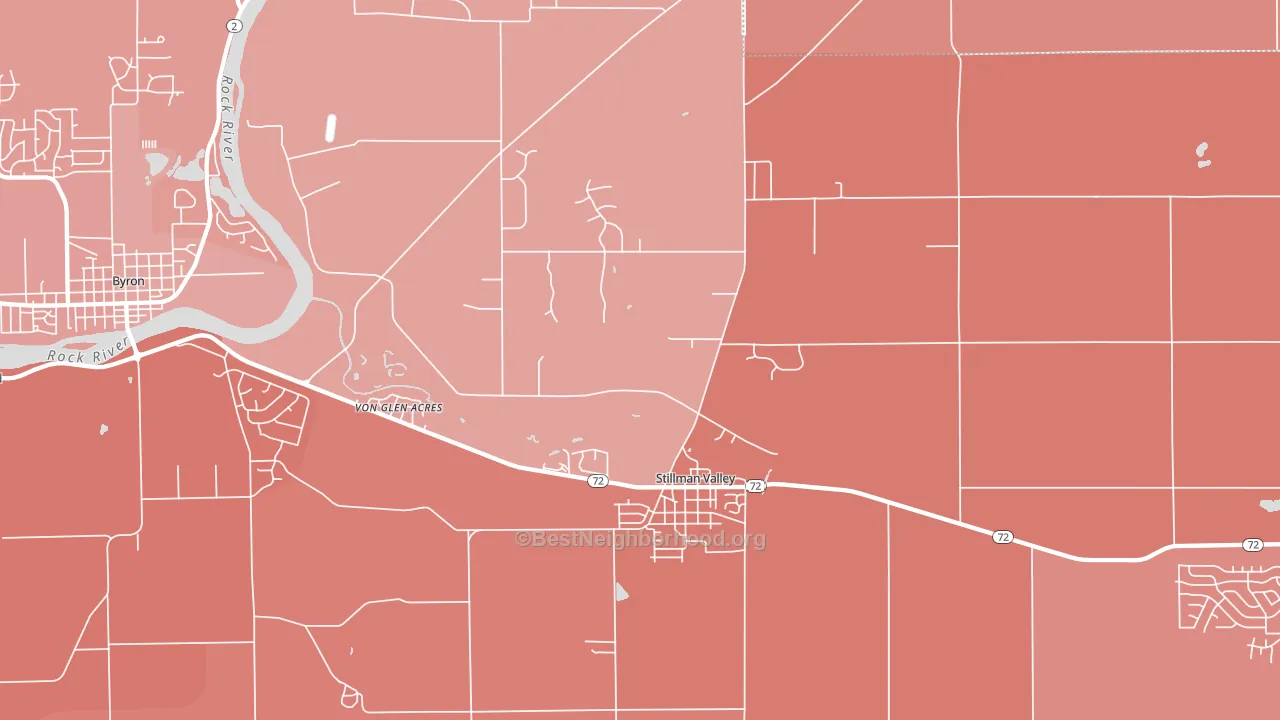 61084, IL block-group political-lean map