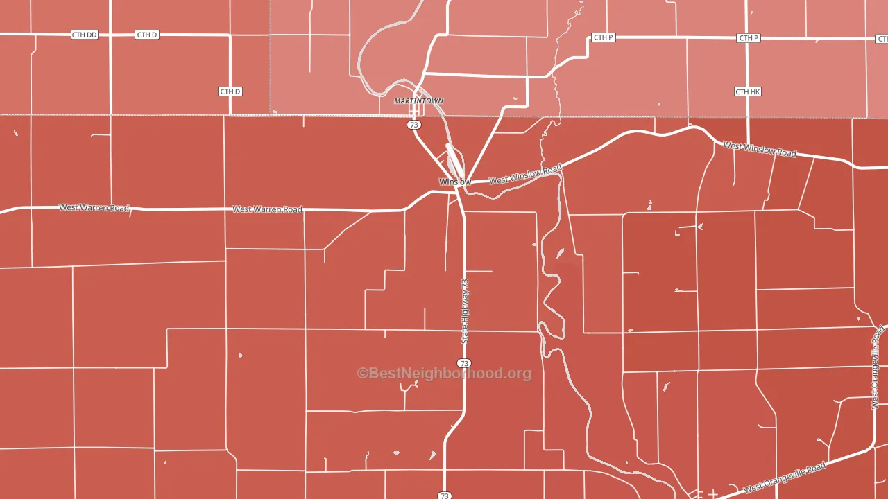 61089, IL block-group political-lean map