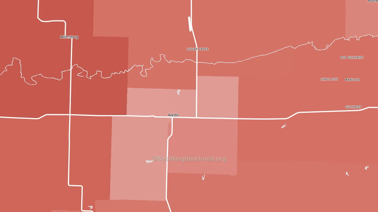 61231, IL block-group political-lean map
