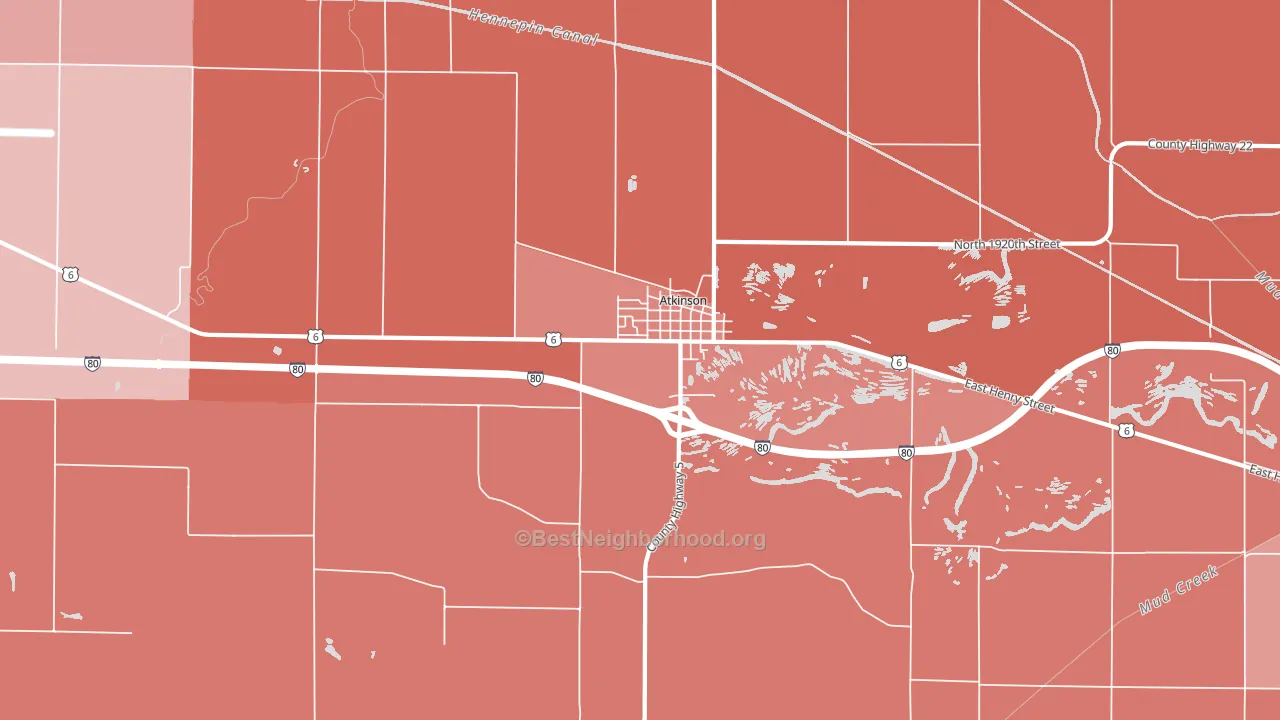 61235, IL block-group political-lean map