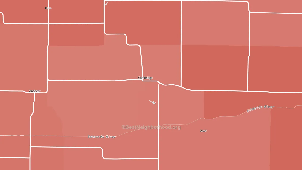 61238, IL block-group political-lean map