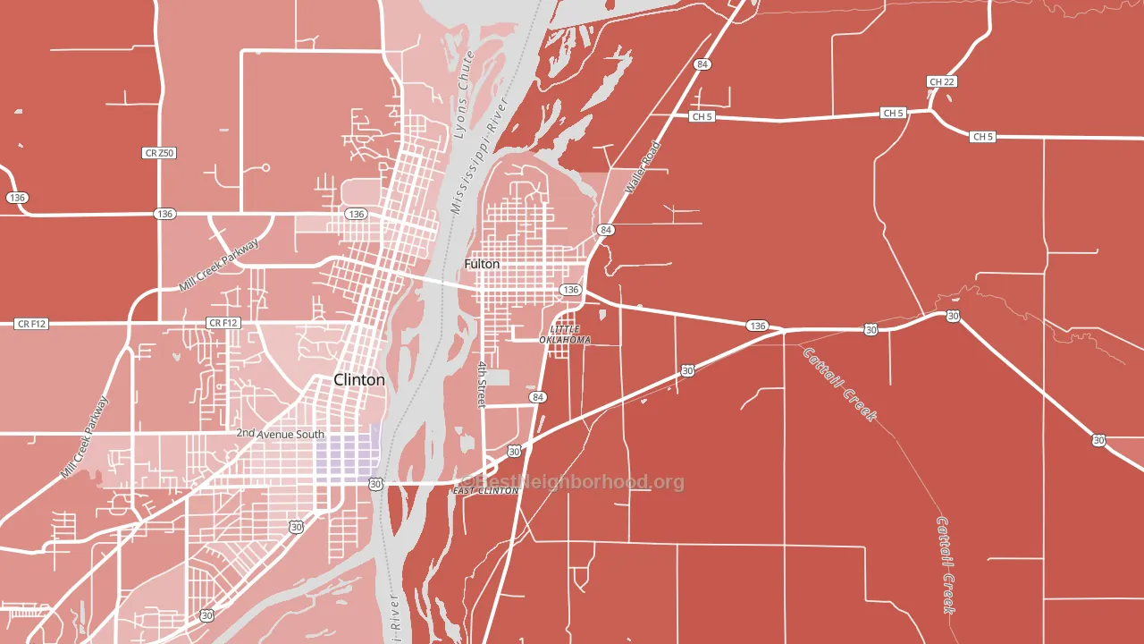 61252, IL block-group political-lean map