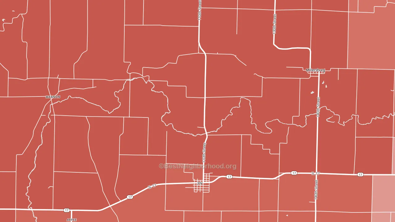 61260, IL block-group political-lean map