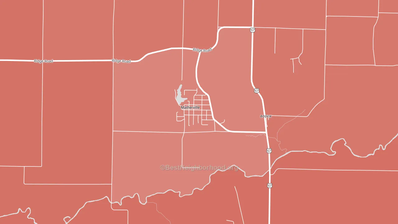 61263, IL block-group political-lean map