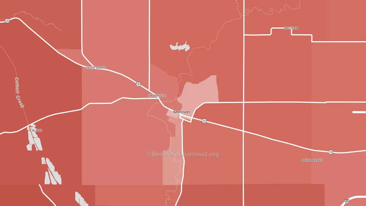 61270, IL block-group political-lean map