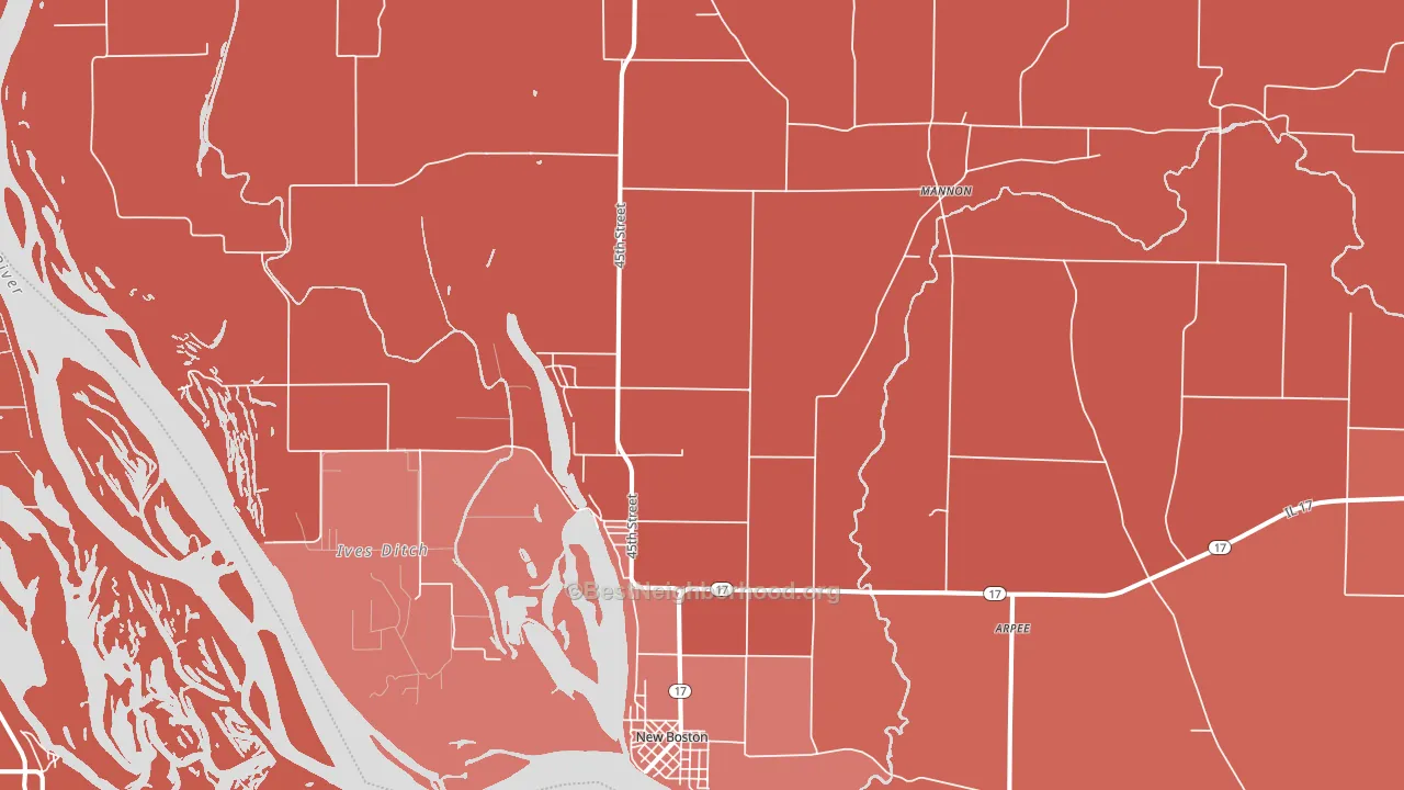 61272, IL block-group political-lean map