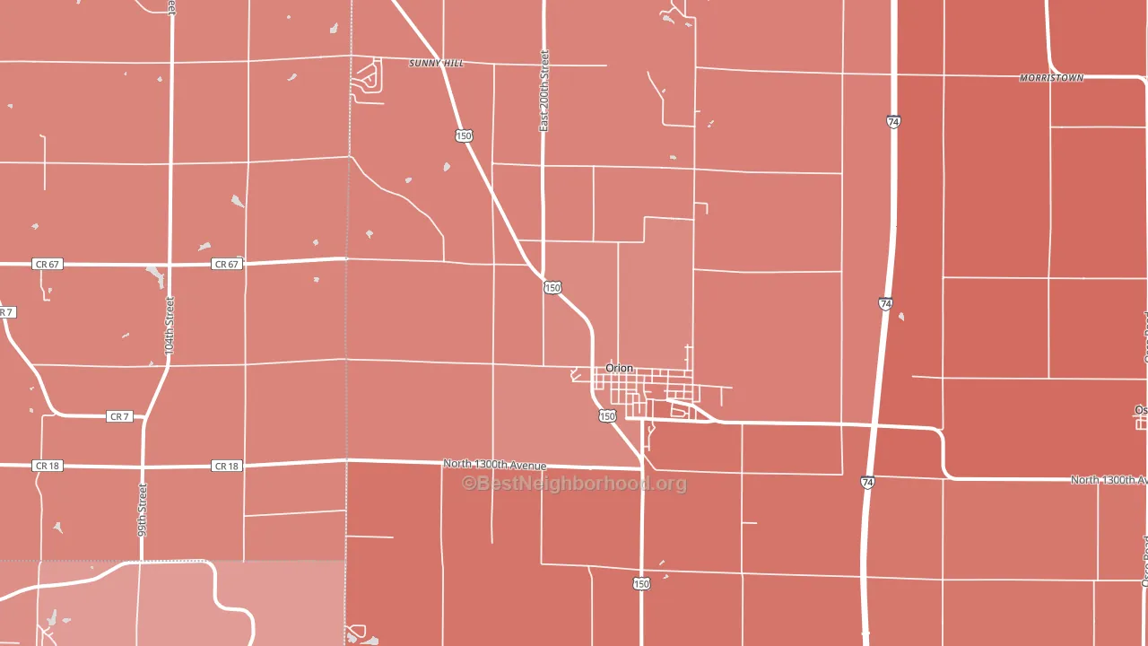 61273, IL block-group political-lean map