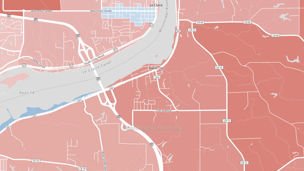 61278, IL block-group political-lean map