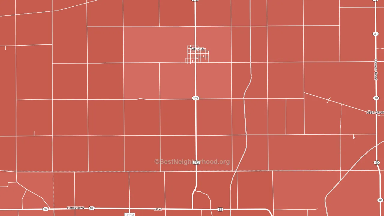 61283, IL block-group political-lean map