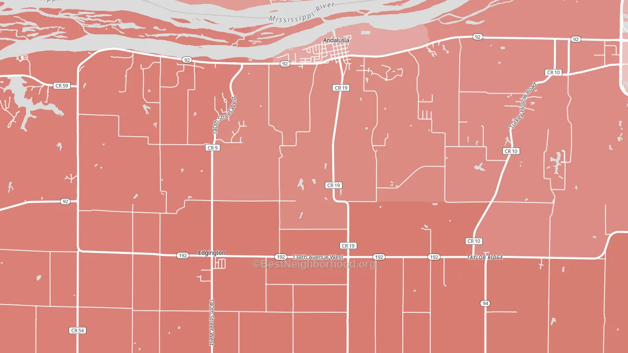 61284, IL block-group political-lean map