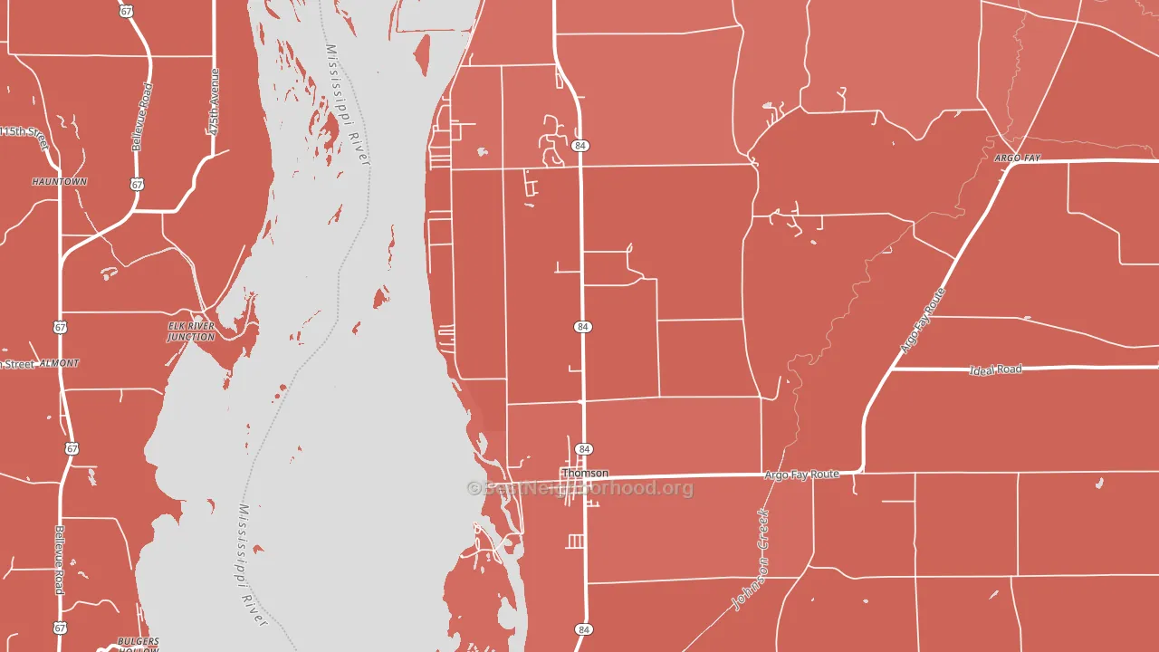 61285, IL block-group political-lean map