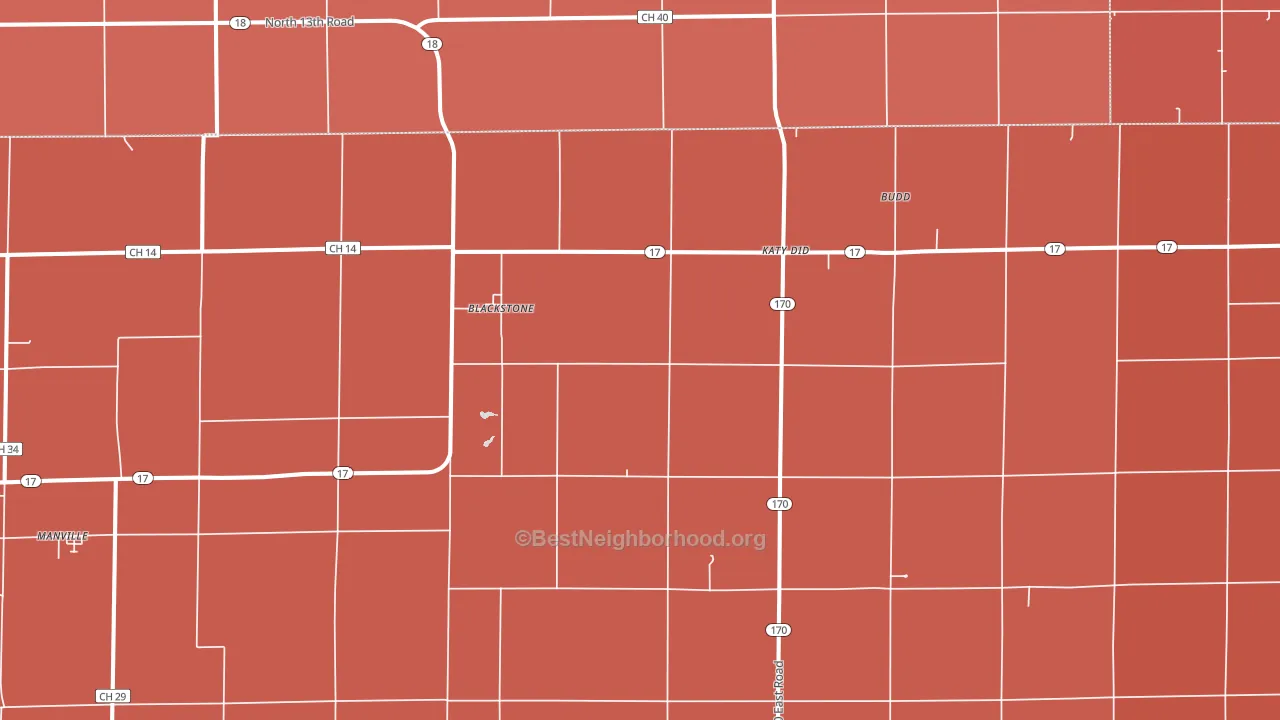 61313, IL block-group political-lean map