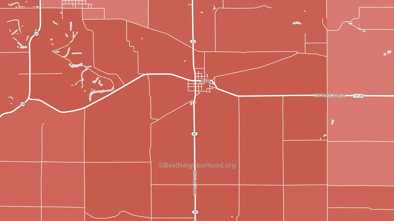 61314, IL block-group political-lean map