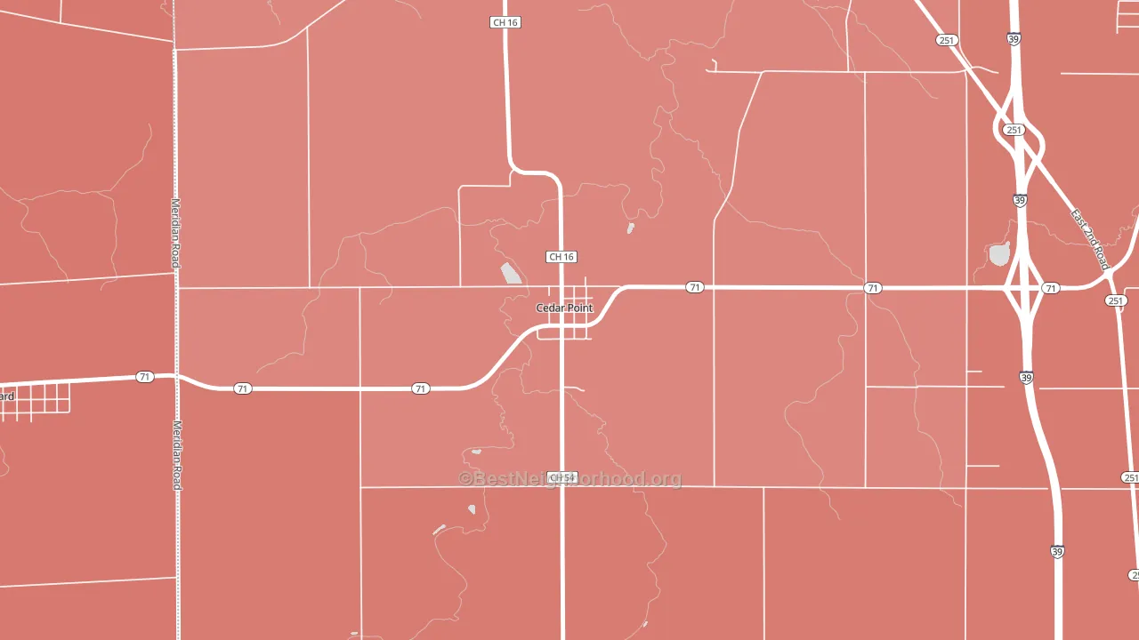 61316, IL block-group political-lean map