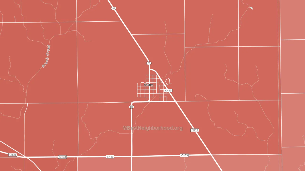 61317, IL block-group political-lean map