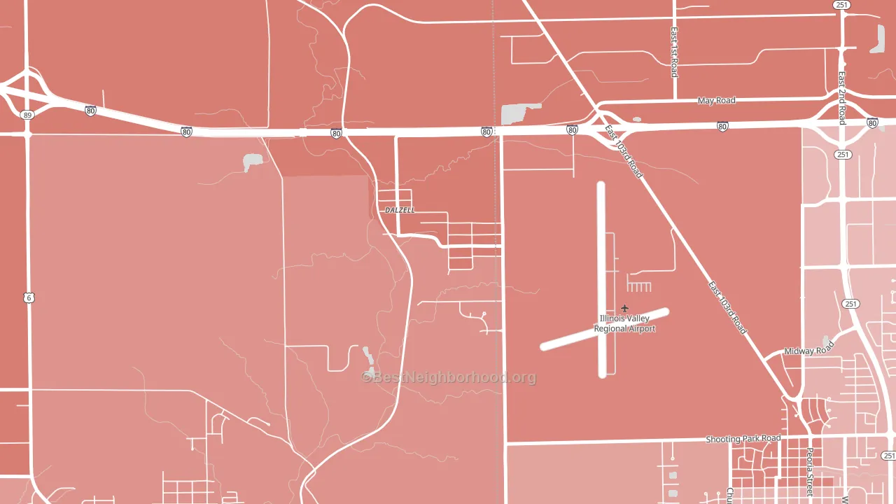 61320, IL block-group political-lean map