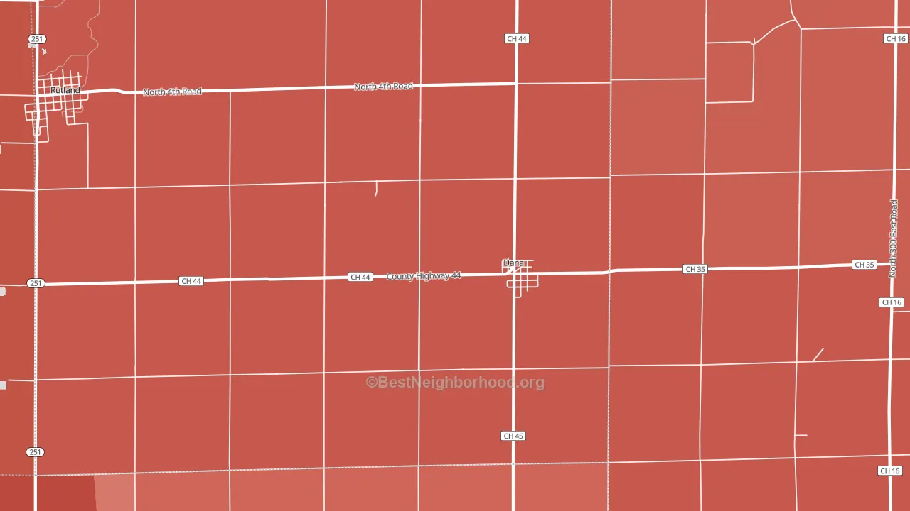 61321, IL block-group political-lean map