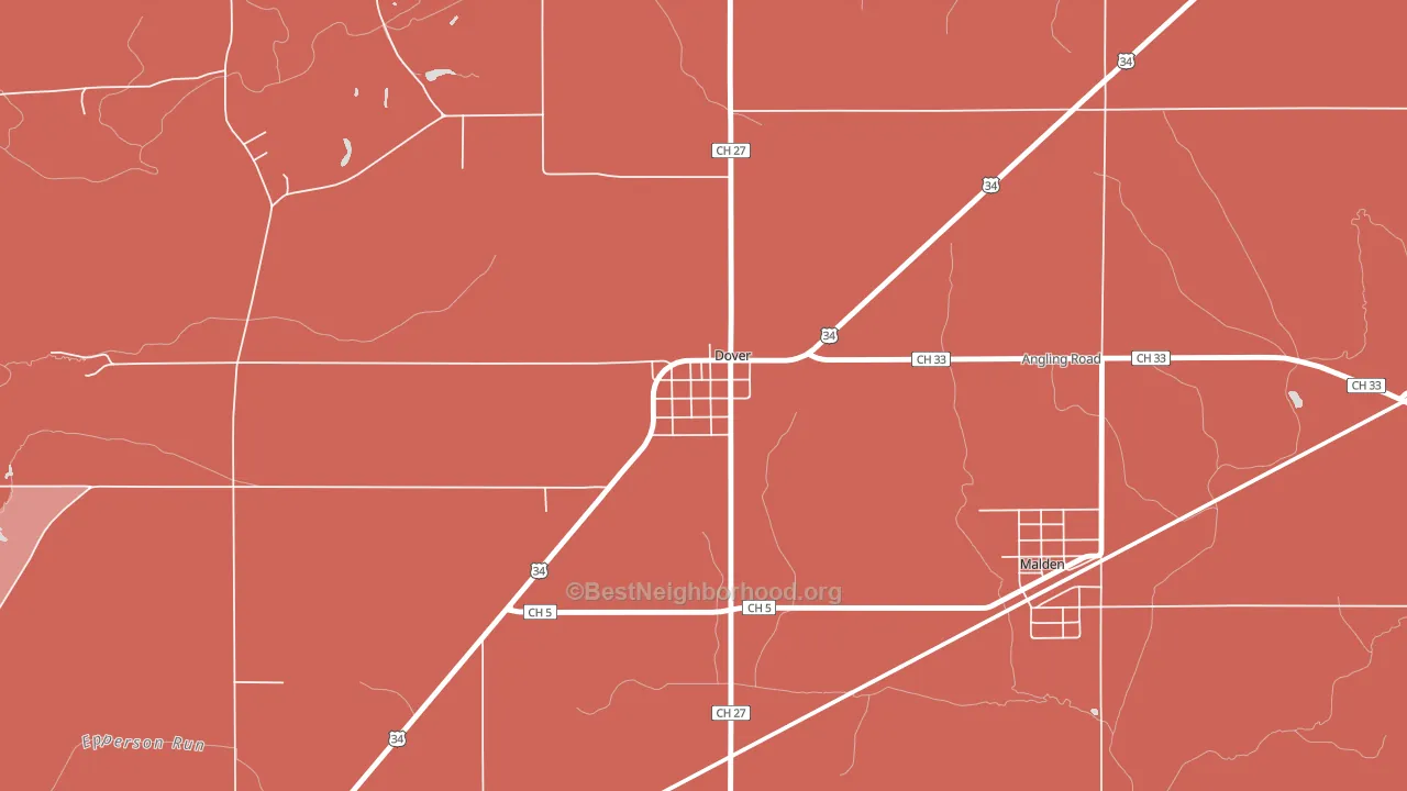 61323, IL block-group political-lean map