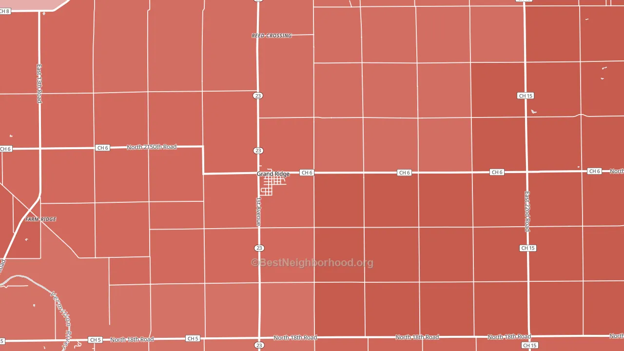 61325, IL block-group political-lean map