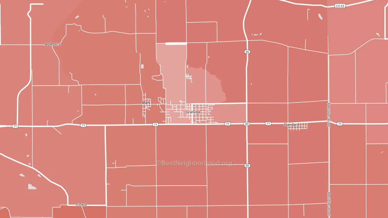 61326, IL block-group political-lean map