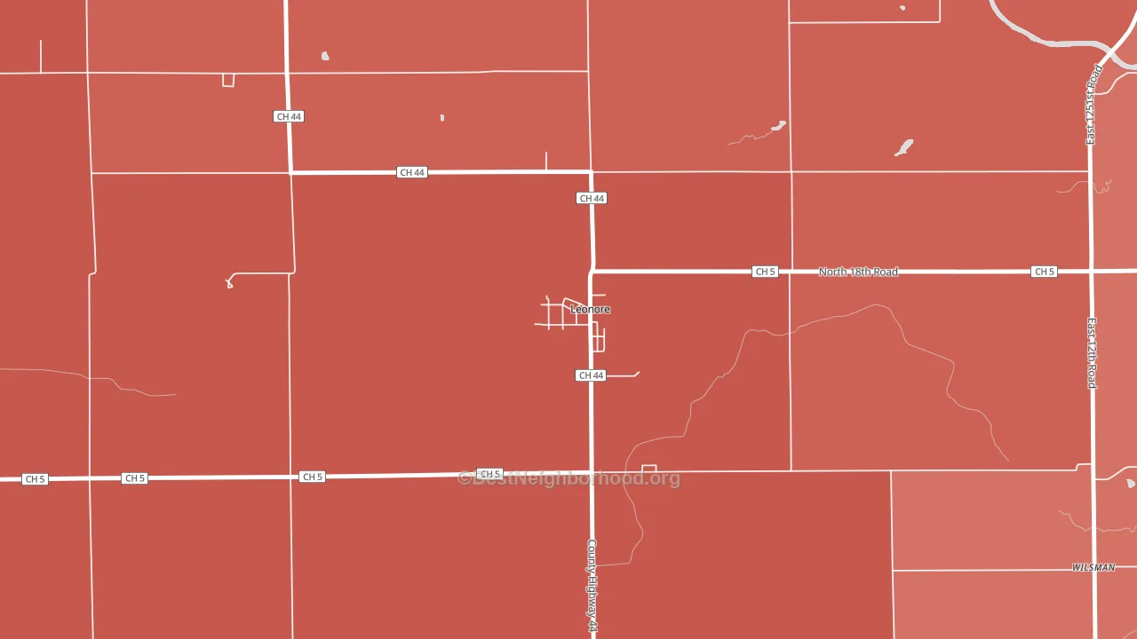 61332, IL block-group political-lean map