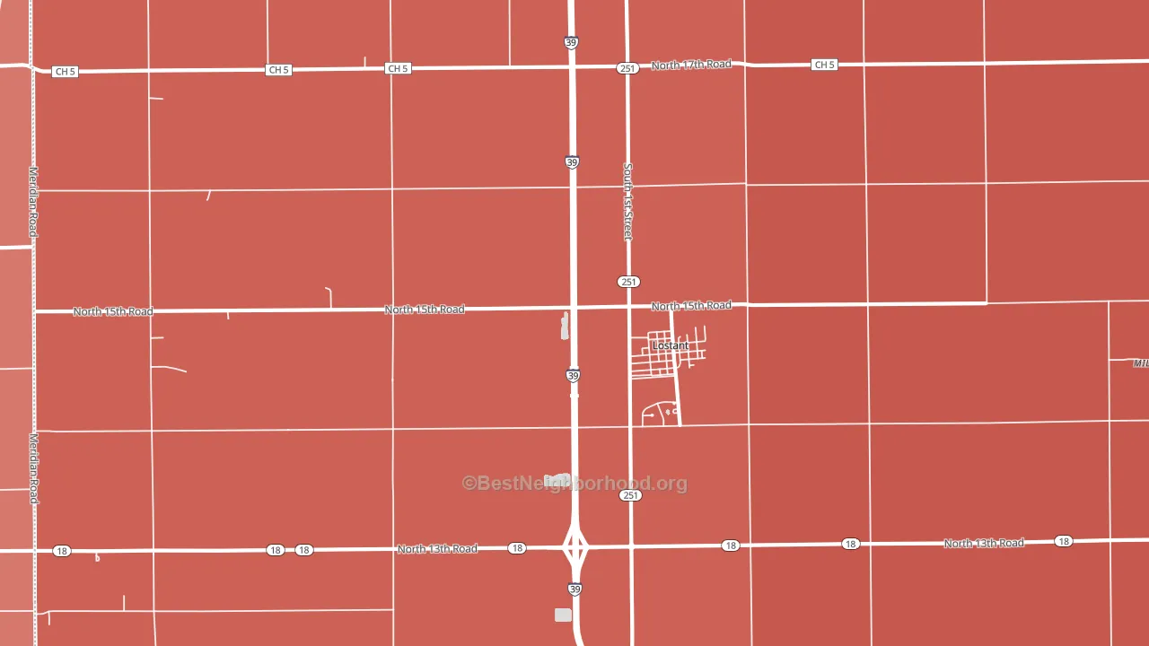 61334, IL block-group political-lean map