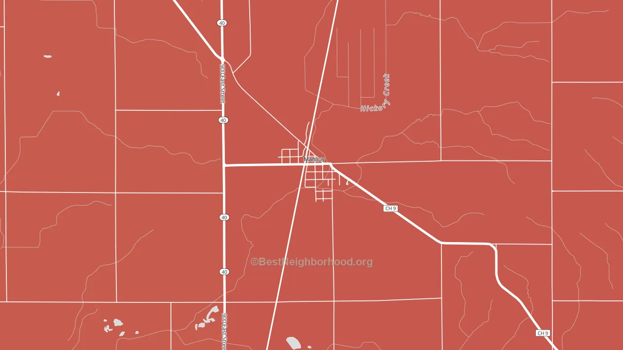 61338, IL block-group political-lean map