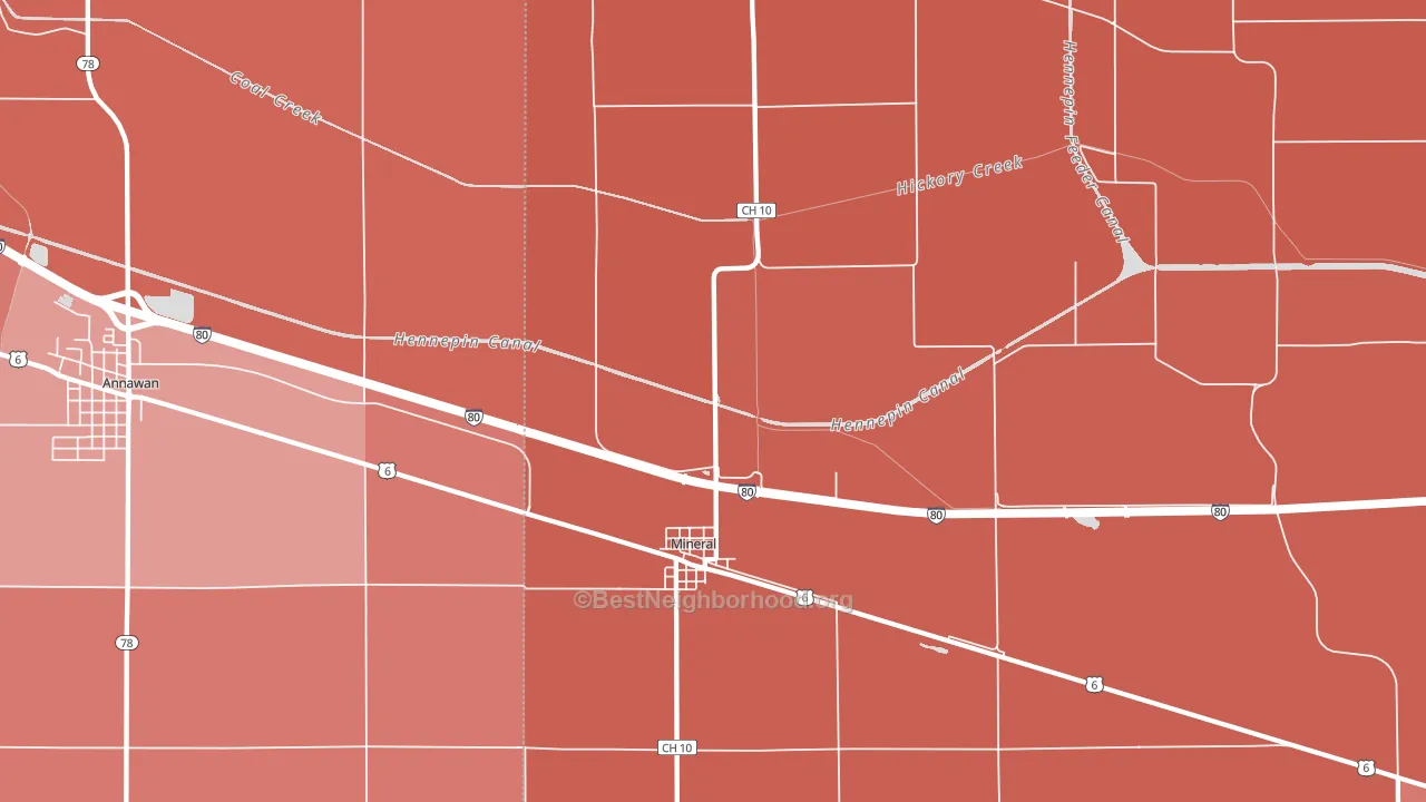 61344, IL block-group political-lean map