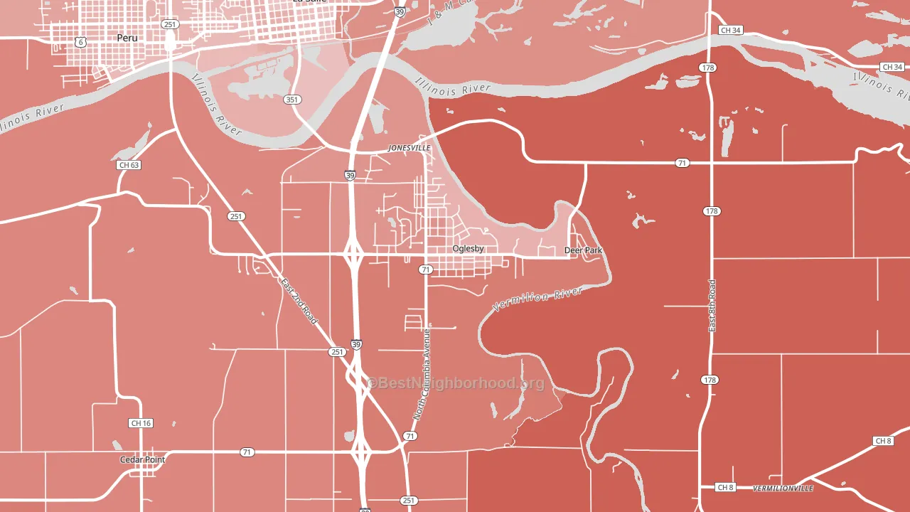 61348, IL block-group political-lean map