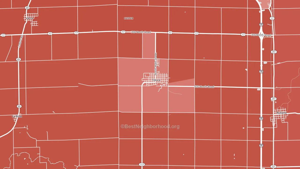 61369, IL block-group political-lean map