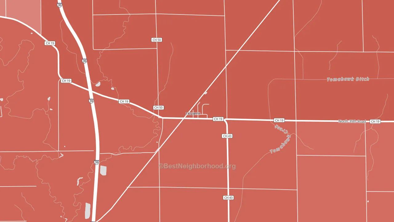 61371, IL block-group political-lean map